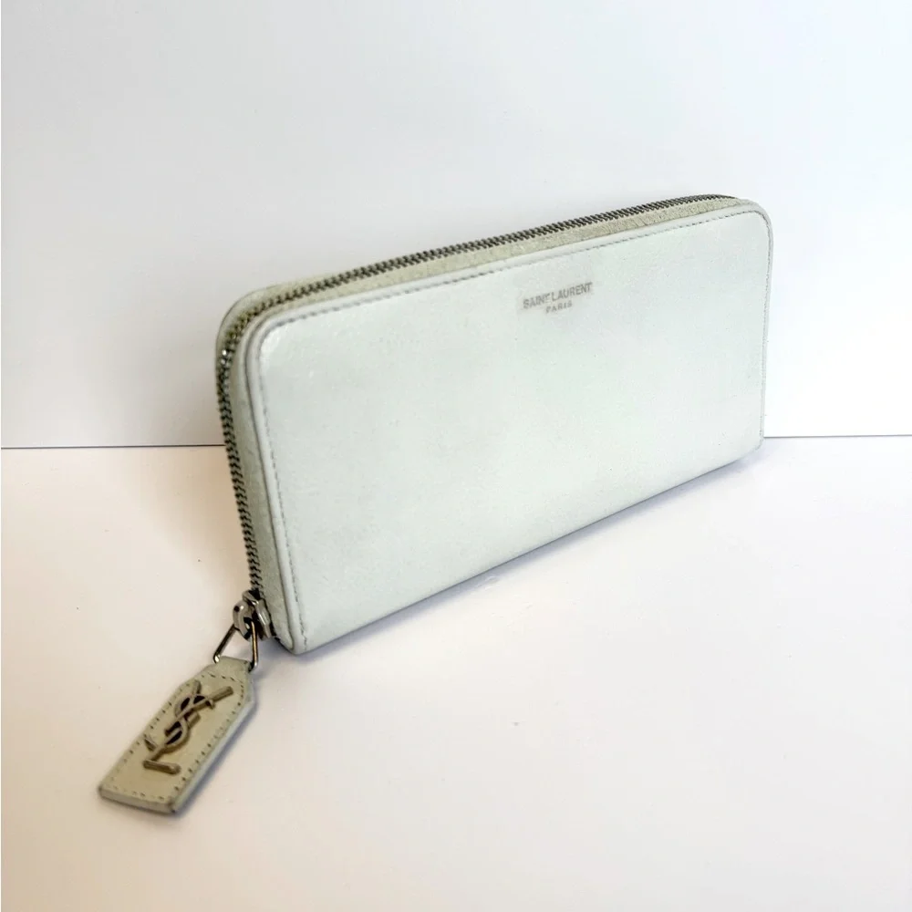 YSL white Zippy Wallet - Picture 1 of 1